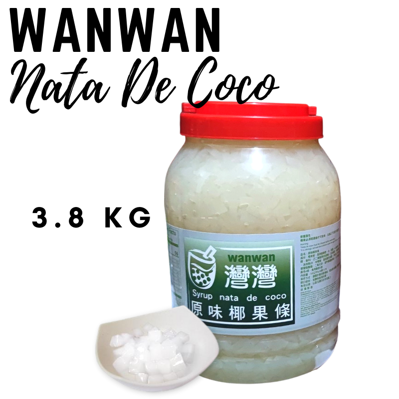Wanwan Nata de Coco, Fruit Jelly 3.8kg for Milktea, Milk Tea, Fruit Tea