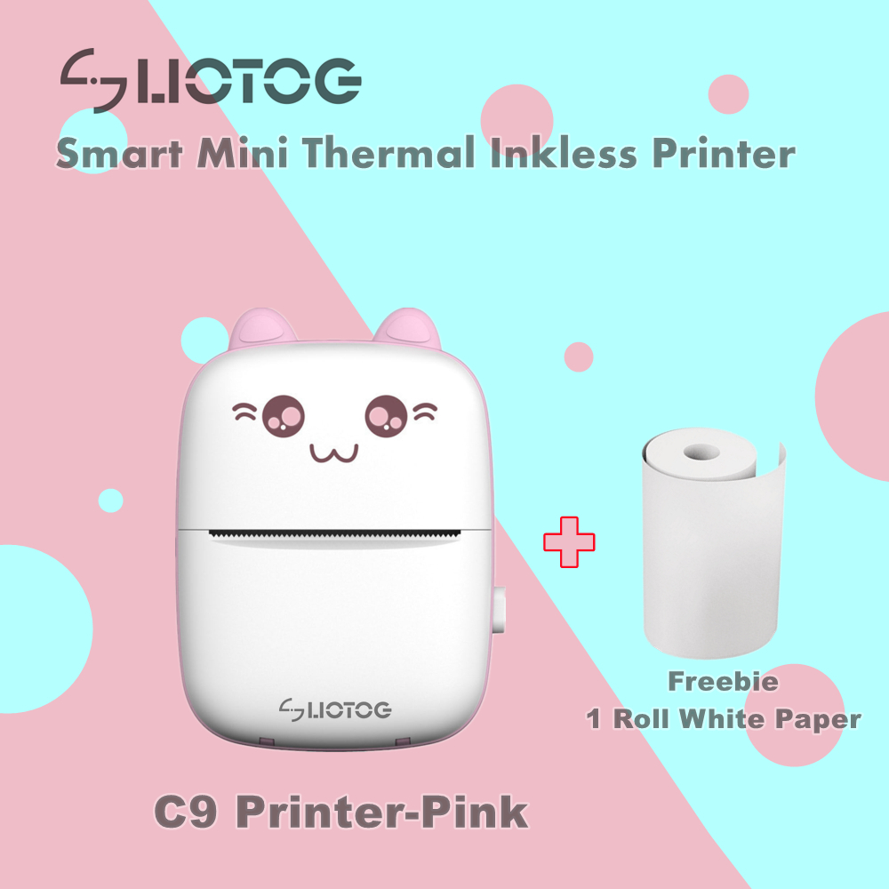 LIOTOG C9 Smart Portable Bluetooth Thermal Printer Photo Printer Mini