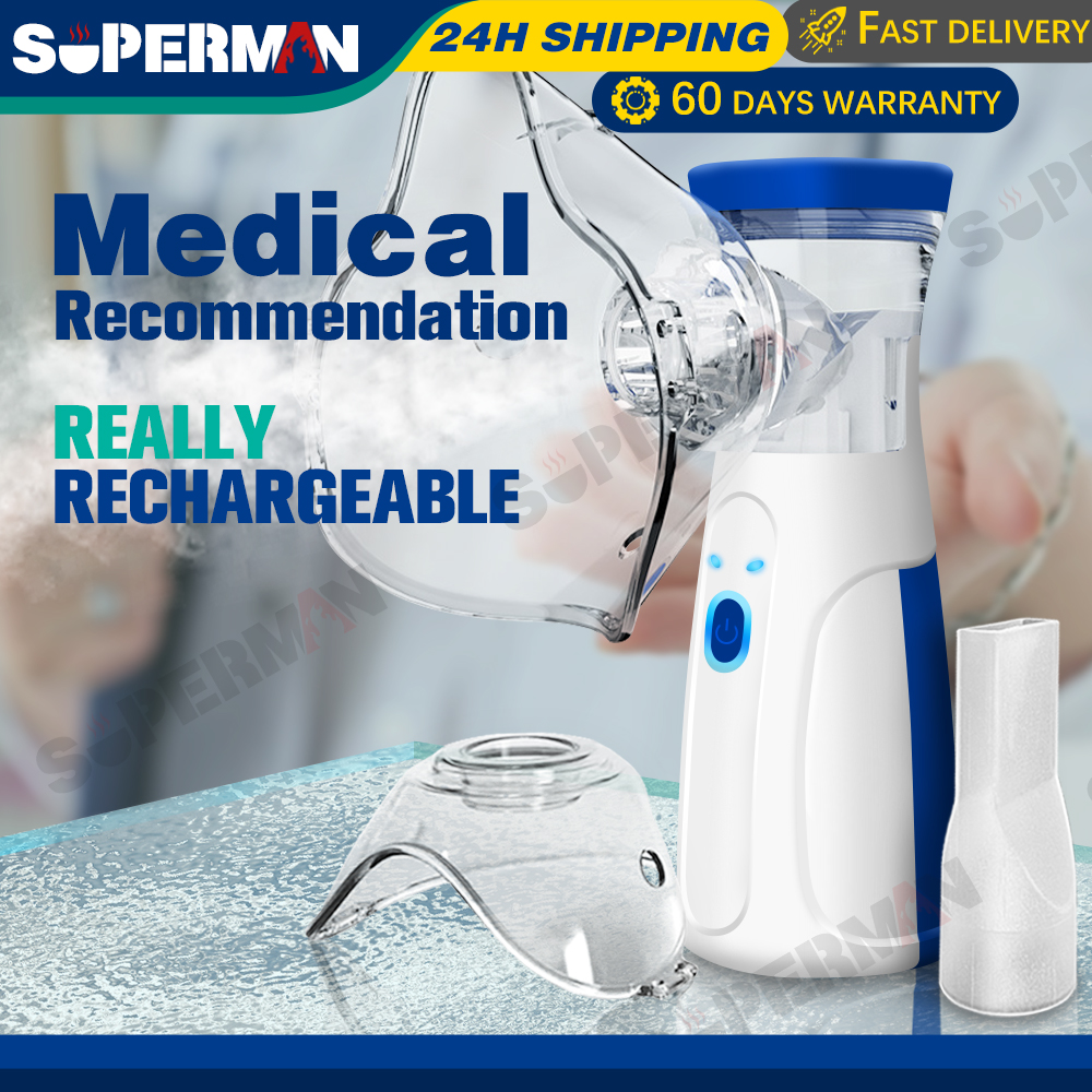 SUPERMAN Rechargeable Nebulizer Machine for Asthma Portable Nebulizer