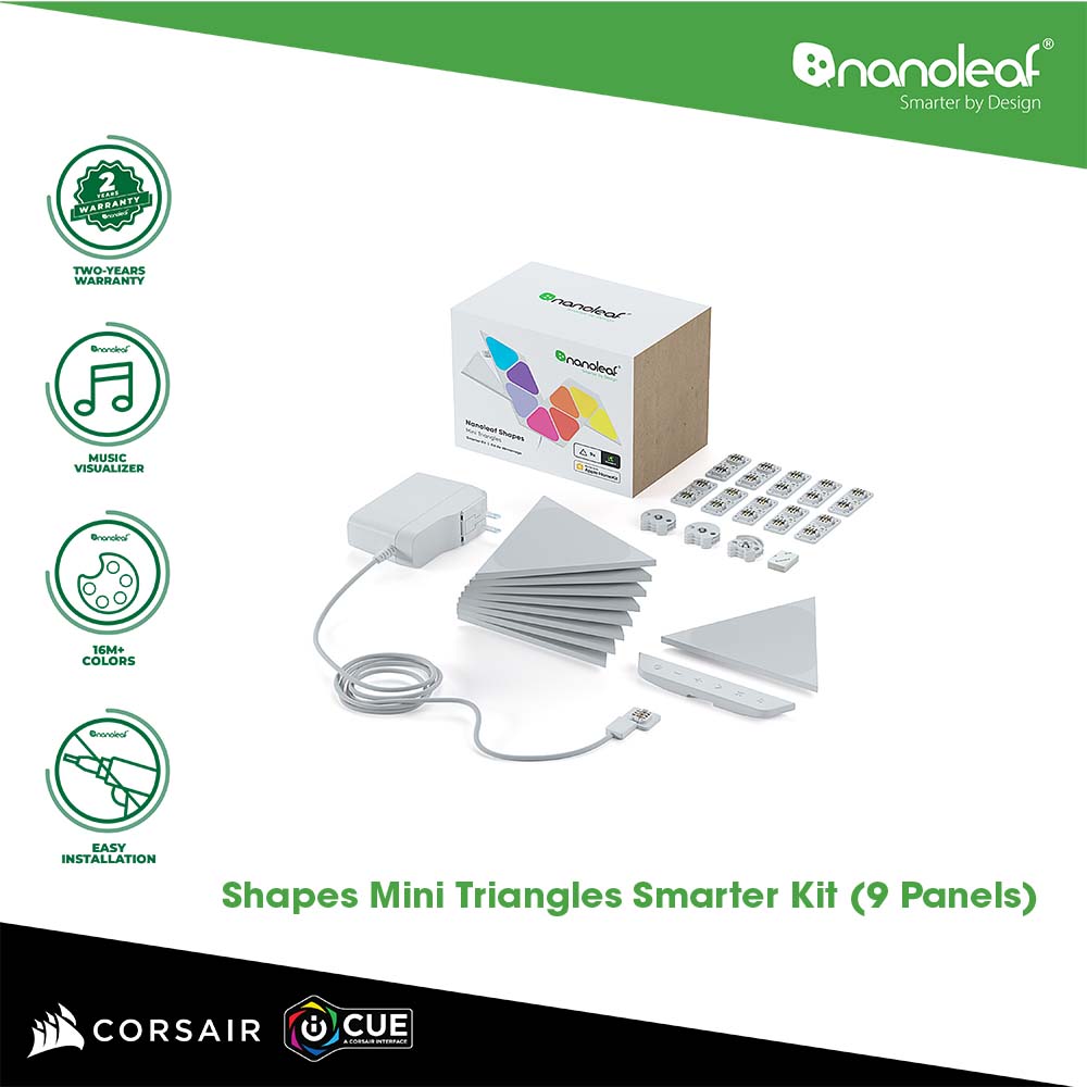 Nanoleaf Shapes Mini Triangles Shapes Panels Touch Control Modular ...