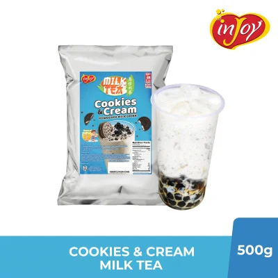 Injoy Instant Cookies n Cream Milk Tea Powder Mix Drink 500g 4Liters