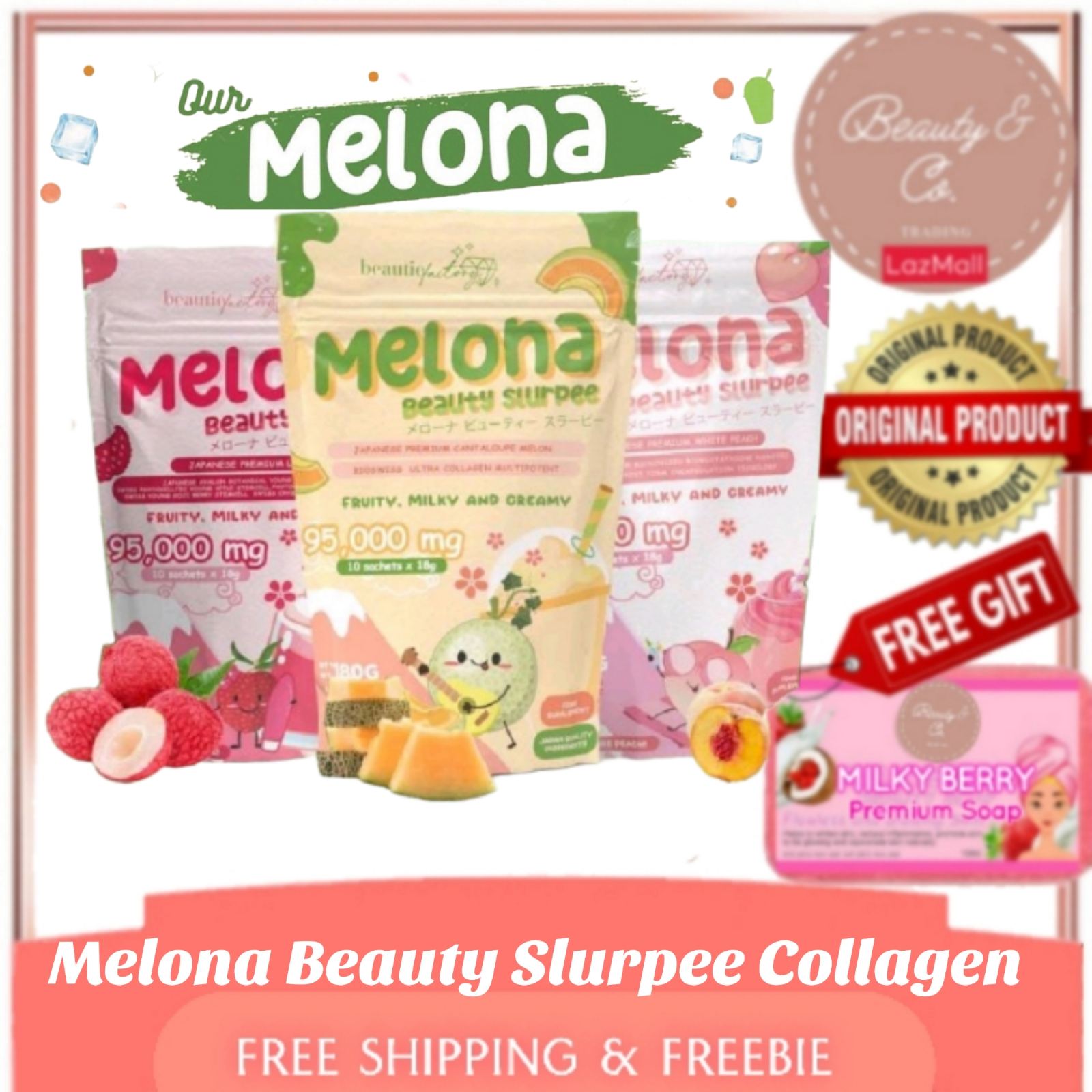 Melona Beauty Slurpee Beautie Factory Collagen Japan Premium Drink