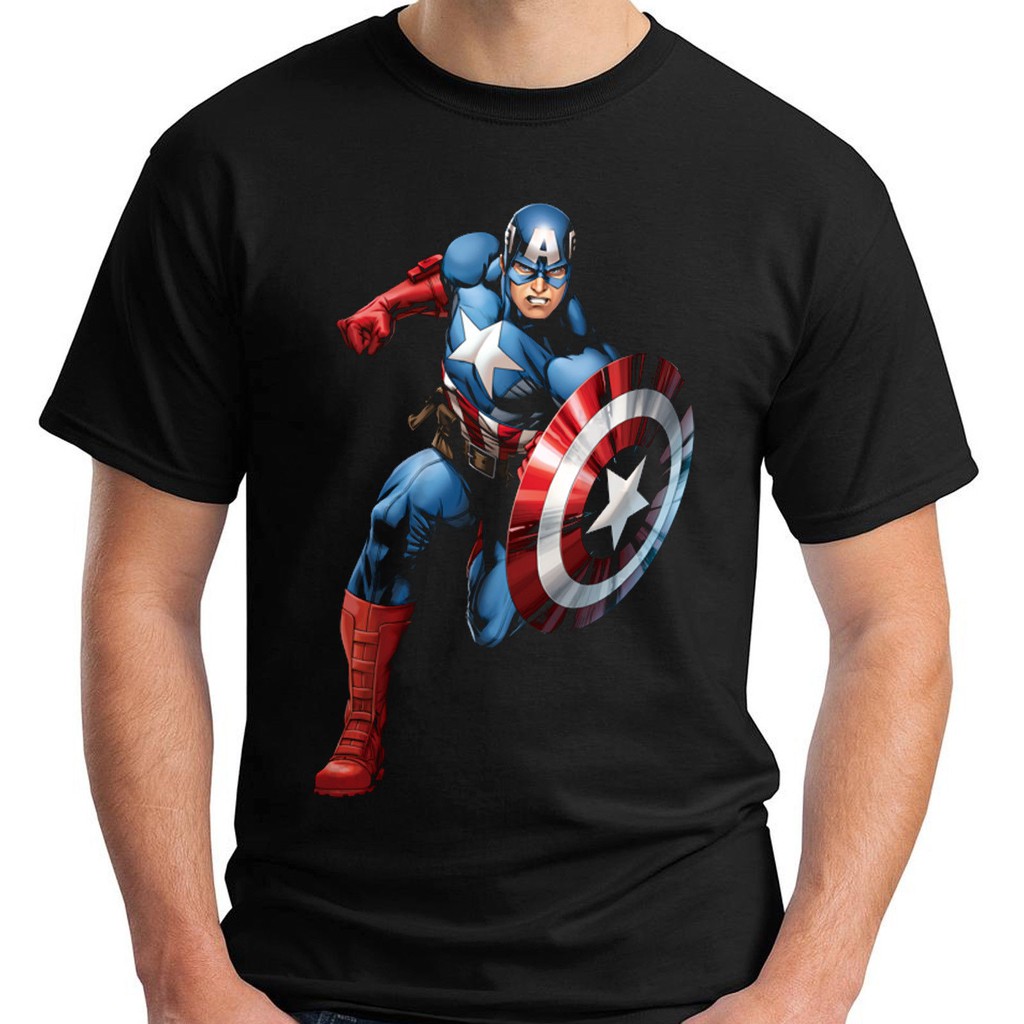 Superhero Compression T-Shirts - Men's Crew Neck - Captain America 
