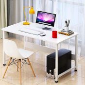 LandMall Table Home Office Desk Table Computer Desk Furniture Solid Wood + Stainless Steel shop4house
