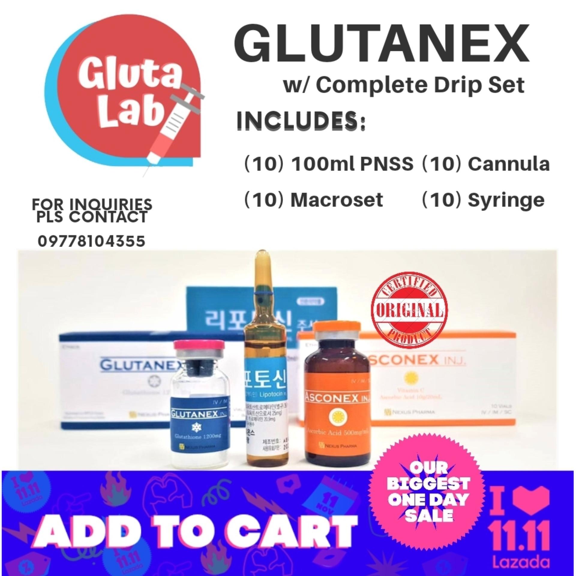 GLUTA LAB Glutanex Premium Gluta Drip Complete Set review and price