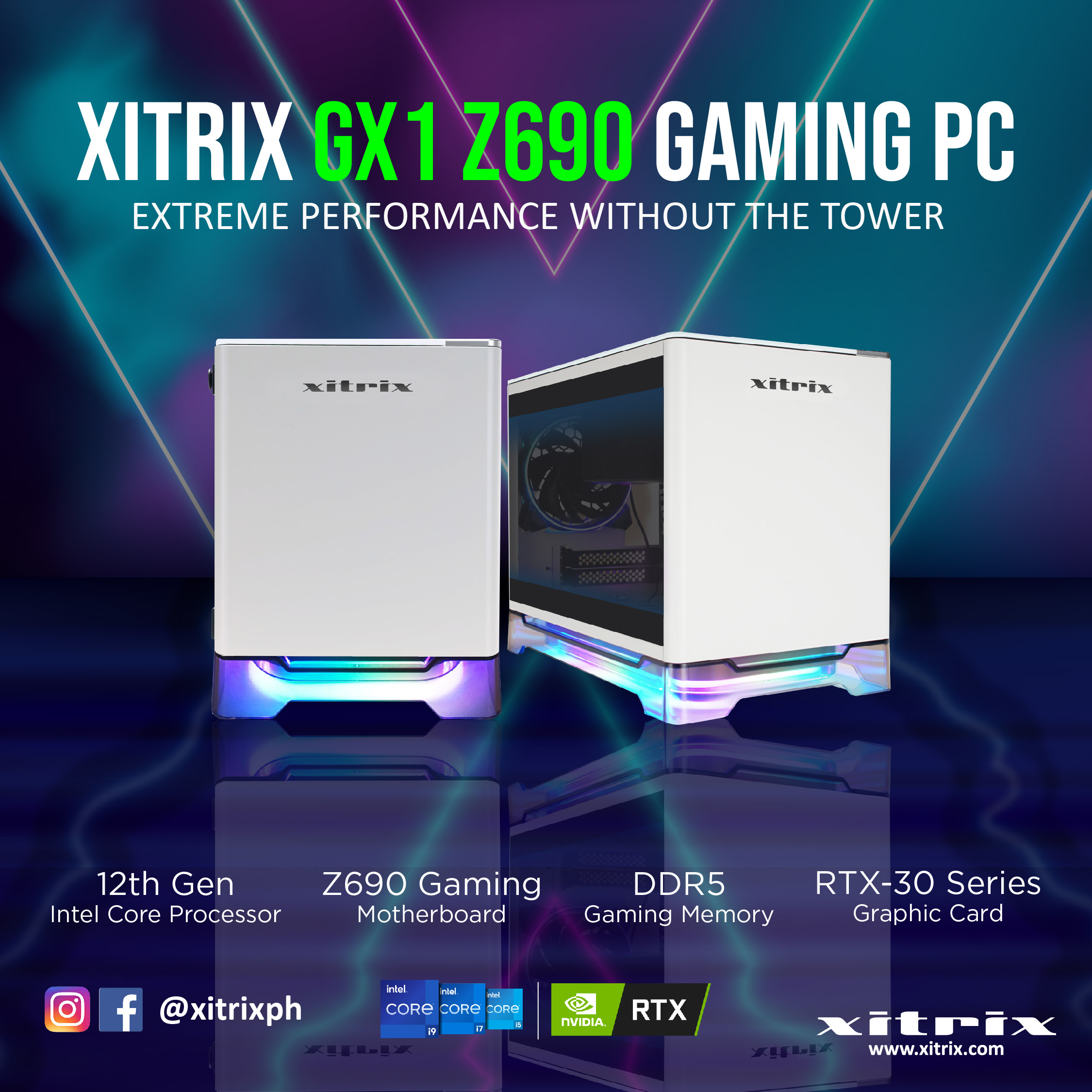 Xitrix GX1-Z690 DDR5 ITX Gaming PC ( 12th Gen i5 or i7 Processor; GTX ...