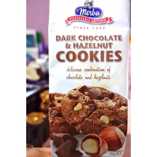 Merba Dark Chocolate Hazelnut Cookies 200g / Merba Nougatelli Cookies ...