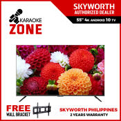 SKYWORTH 55" 4K Android Smart TV with Free Wall Bracket