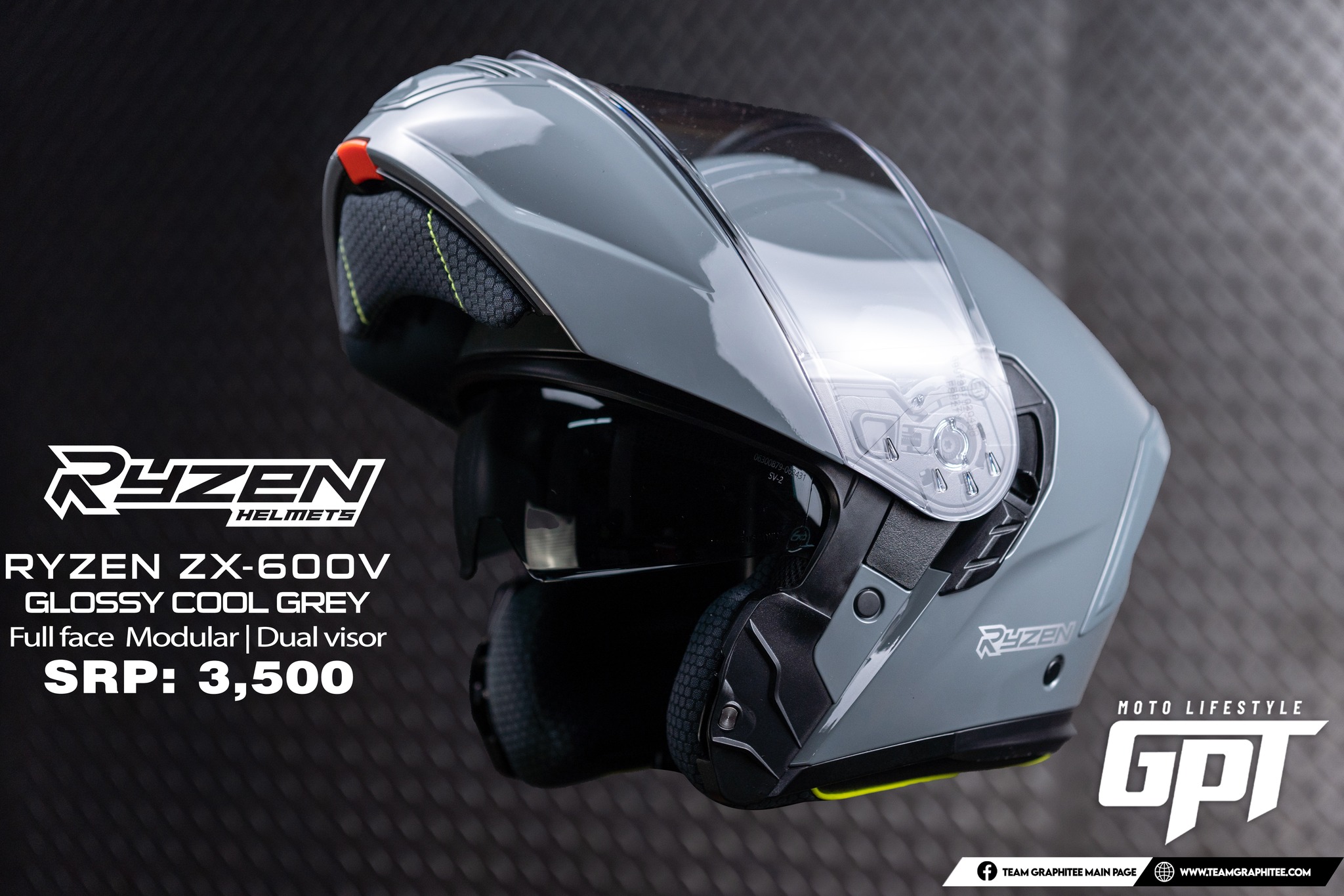 RYZEN ZX600V MODULAR DUAL VISOR HELMET Lazada PH