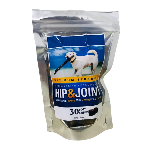 VETIQ Hip & Joint Supplement for Dogs, Chicken Flavor, 30 Soft Chews