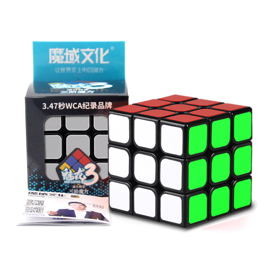MoYu Meilong 3x3 Zauberwürfel + Roboter Display Box - Stickerless, Smooth & Perfekt Für Anfänger