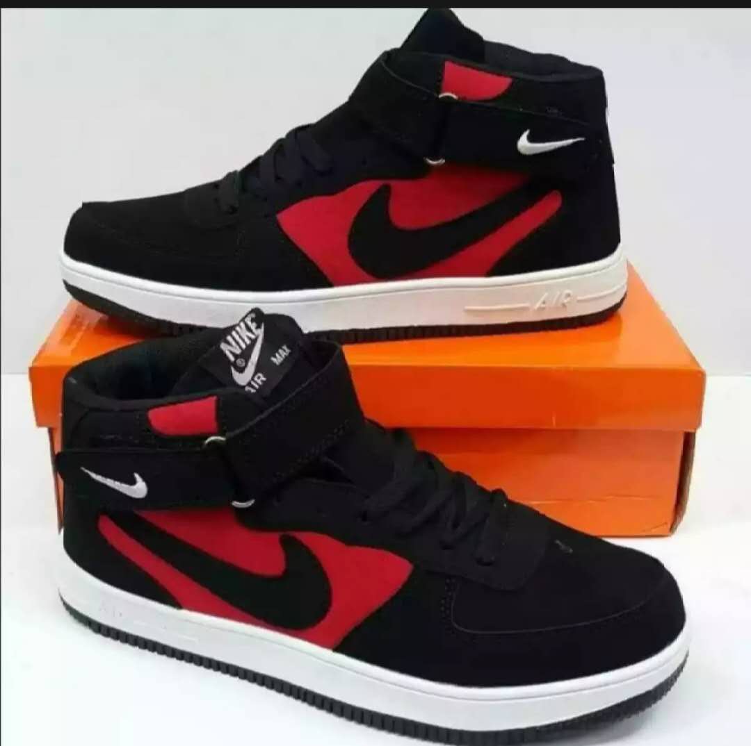 nike black red shoes