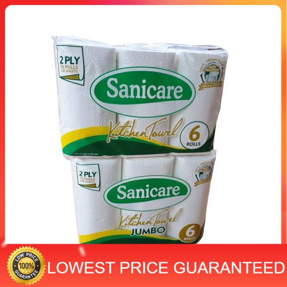 Sanicare Kitchen Towel Jumbo 6 Rolls 70 Pulls 140 Sheets Lazada PH