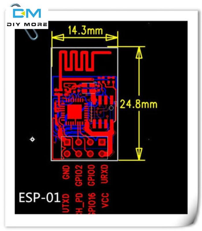 Original diymore ESP8266 ESP-01 esp01 esp 01 serial wireless wifi module for arduino transceiver receiver board for arduino raspberry pi 3 module