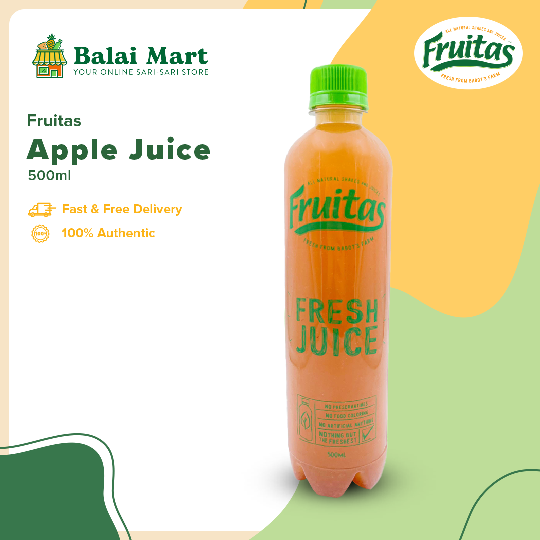 Fruitas Fresh Apple Juice 500ml Fresh Fruit Juice Drink / Beverage