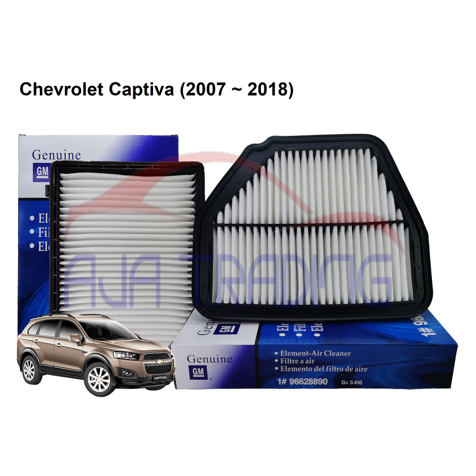Combo Air Filter and Cabin Filter for Chevrolet Captiva (2007 - 2018 ...