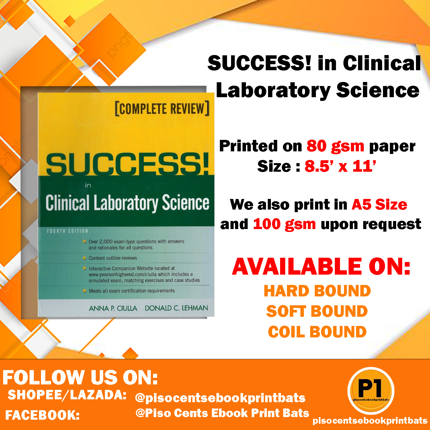 SUCCESS! Clinical laboratory Science (BOOKLET SIZE) | Lazada PH