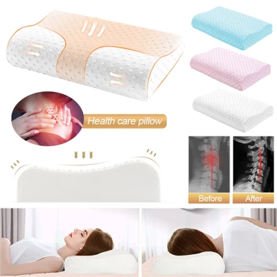 XUNJIE Orthopedic Relax Cervical Latex Health Care Latex Pillows Neck Protection Home Textile Sleep Pillow (1)