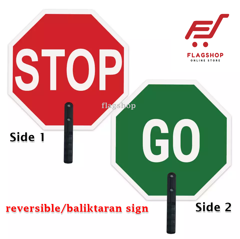 Stop and Go Paddle Sign Aluminium Hand Sign Stop Signs Traffic