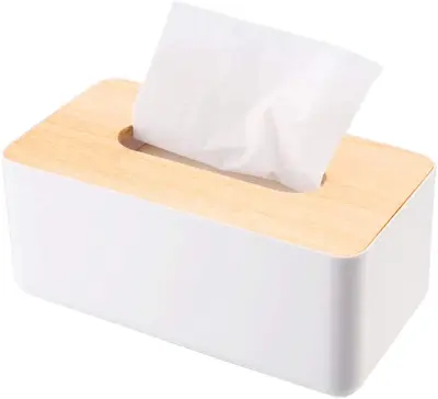 ARUN Wooden Tissue Box Bathroom Table Tissue Box Cover Storage Box for Bathroom Bedroom Dressing Table