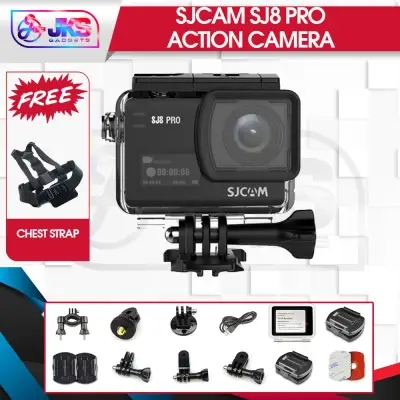 SJCAM SJ8 Pro WIFI 4K 60fps Dual Screen with Gyro Stabilization Action Camera Free Chest Strap