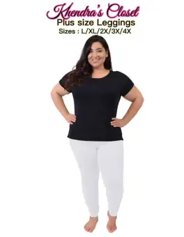 white plus size jeggings