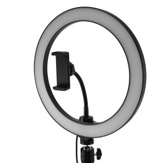 26cm 10 inch led ring light 3 colors 10 levels dimmable 3200-5600k color temperature with tripods phone and tablet holders for live stream makeup portrait youtube video lighting 6