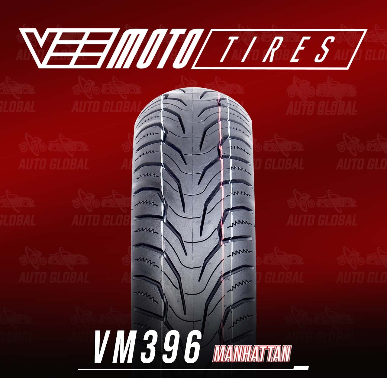 110/70-11 TL Vee Moto VM396 Manhattan Motorcycle tire 110/70- 11