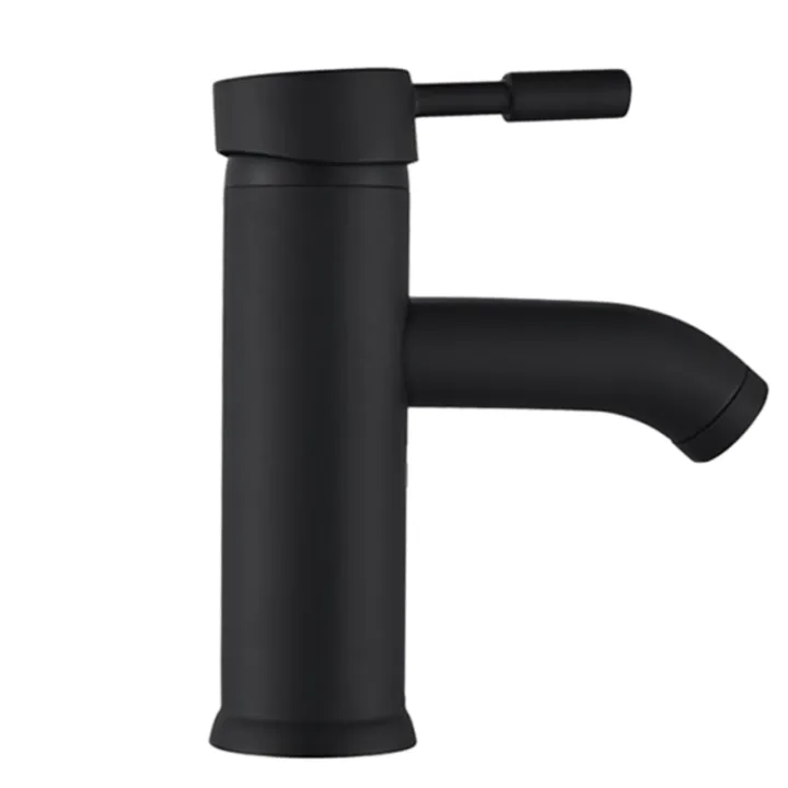 Modern Stainless Steel Paint Faucet Bathroom Basin Faucet Blacked