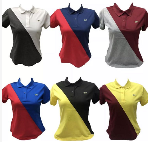 KIDS GIRL POLO SHORT SPLICING CLOTH Polo Active Sports Performance Short  Sleeve Shirt Ladies Core Classic Pique Polo Cod Cotton New Stlye Size s m l  xl Golden Fashion