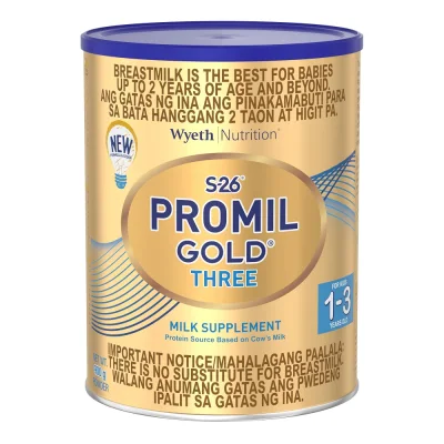 Wyeth® S-26 PROMIL GOLD® THREE Milk Supplement for Kids 1-3 Years Old, Can, 900g x 1