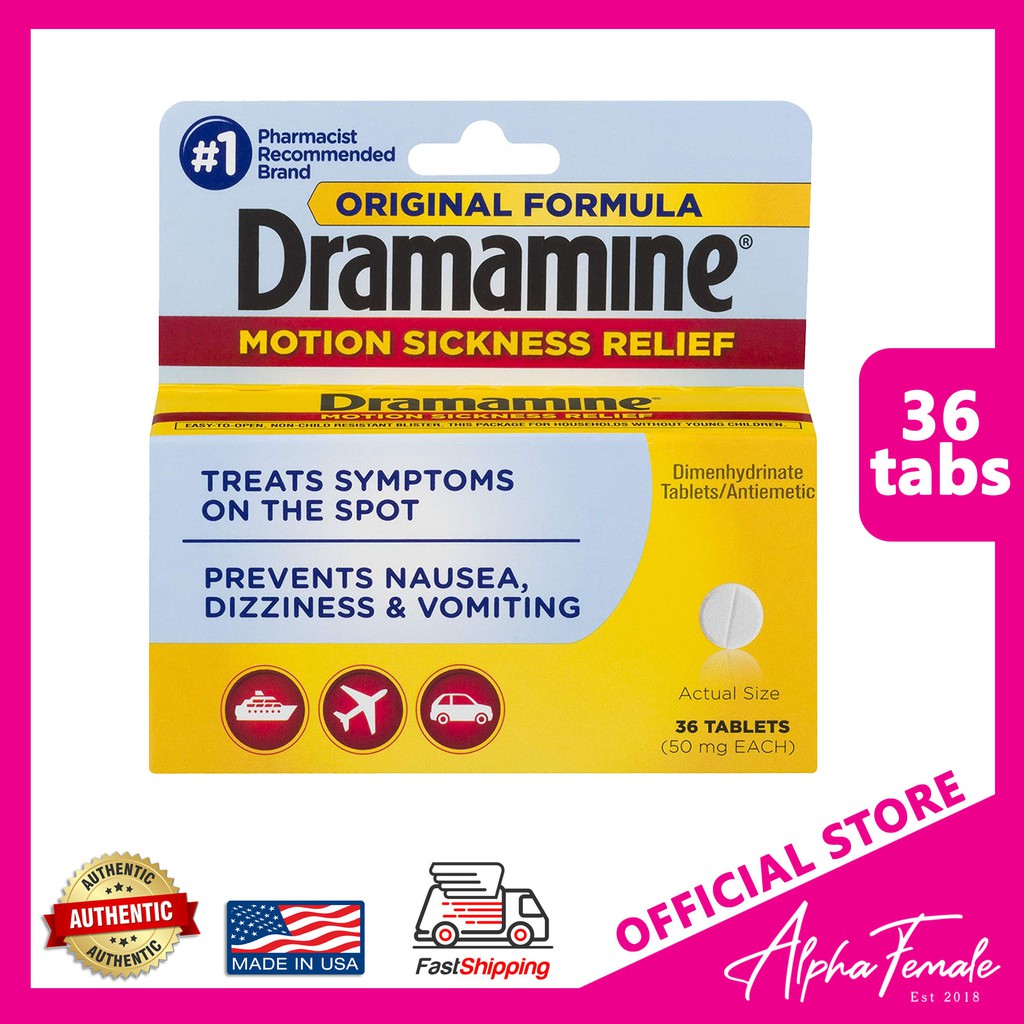 Dramamine Motion Sickness Relief Original Formula, Prevents Nausea