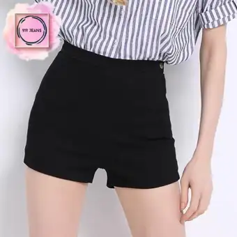 high waist black shorts