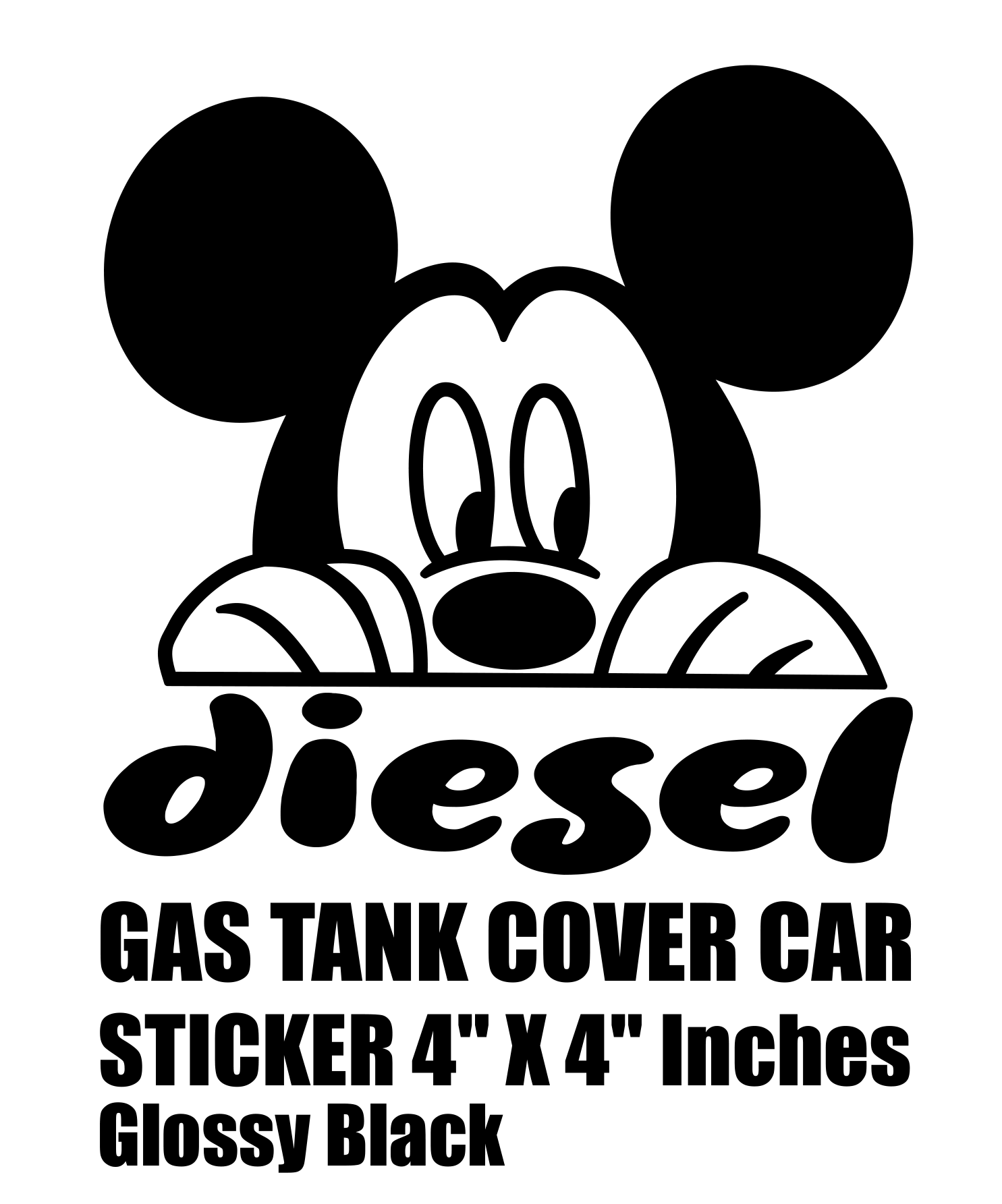 Gas Tank Cover Sticker Decal Diesel (Mickey) Waterproof Lazada PH