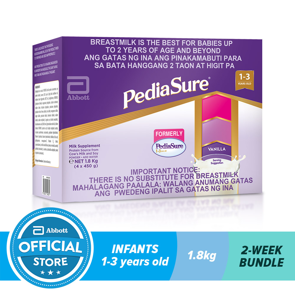 Pediasure 1 3 Vanilla 1 8kg Lazada Ph