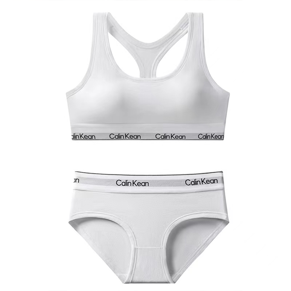 2pcs/1set Women Sports Underwear set Chest pad Cotton brief & bra  Panty&Vest Sports Bras