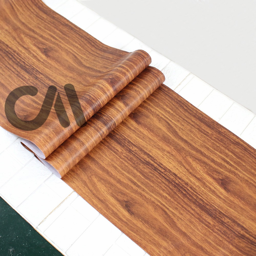 SHANGYI WALLPAPER Dark Brown Wood Design Wallpaper 10meters by 45cm