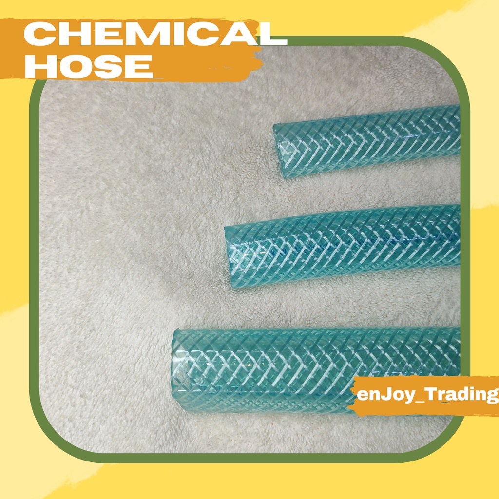 5/8200' FLEX TECH YELLOW chemical hose chlorine sodium hypochlorite  RT-0625 — PressureWasherProducts