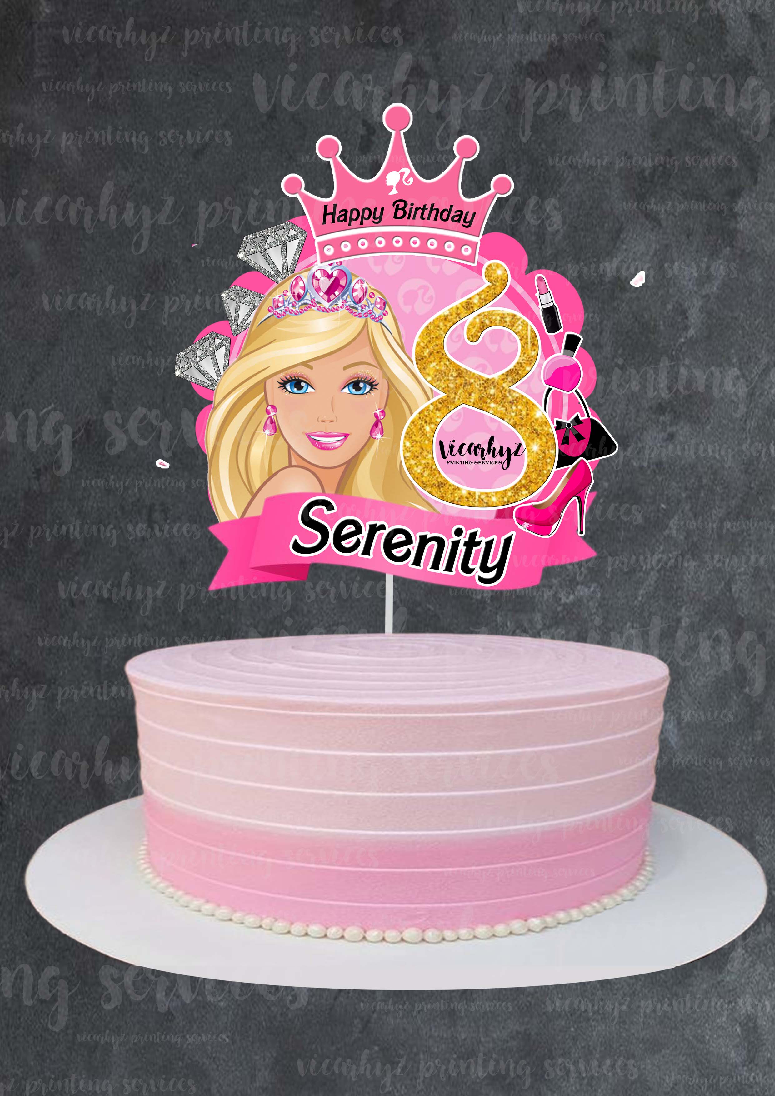 Customized/Personalized Barbie Cake Topper Lazada PH