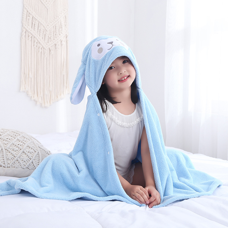 Children's bath towel cartoon coral velvet children's bath towel with ...