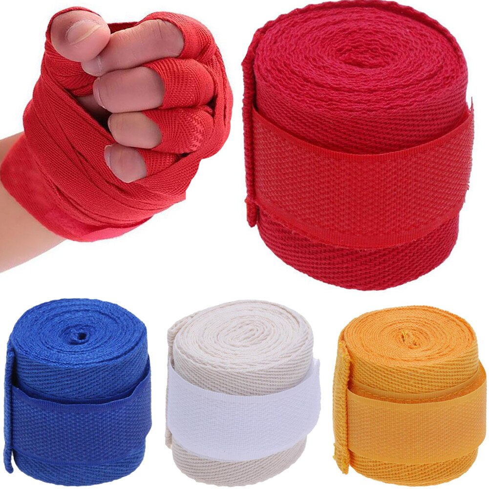 2PCS/Roll Cotton Boxing Sports Strap Boxing Bandage MMA Hand Gloves