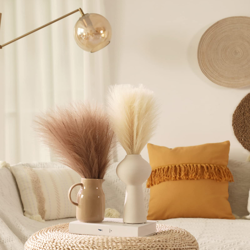 5/10/20 Nhân Tạo Cỏ Pampas Lông Tơ Giả Cỏ Pampas Trang Trí Cho Bình Hoa Giả Boho trang Trí Tiệc Trang Trí Trong Nhà