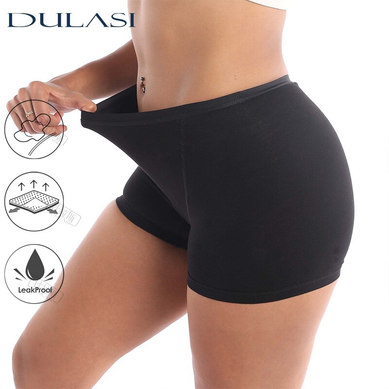 Dulasi 9901 Leak Proof Menstrual Period Underwear for Women Boyshorts