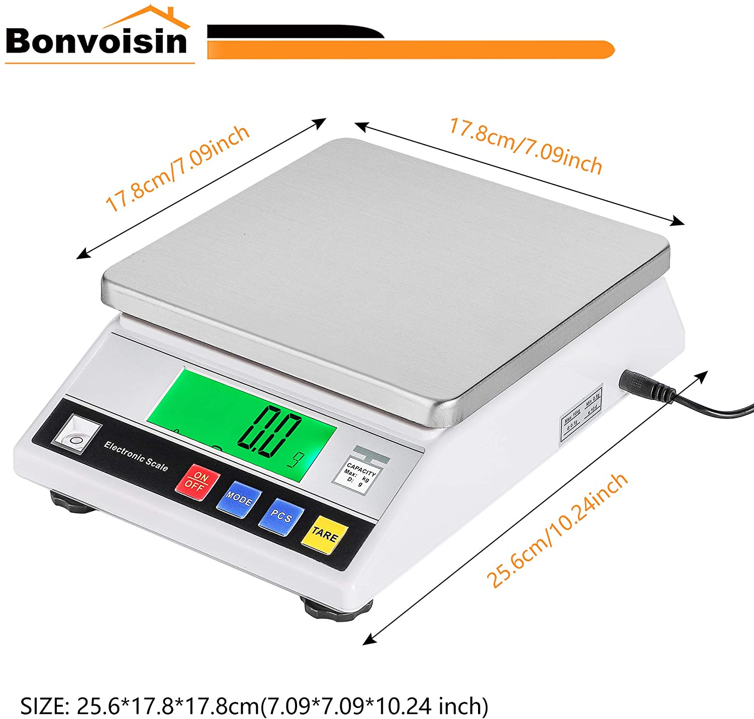 Bonvoisin Industrial Counting Scale Digital Scale for Parts and Coins  kg/g/lb Electronic Gram Scale Inventory Counting Scale Industrial Parts  Coins