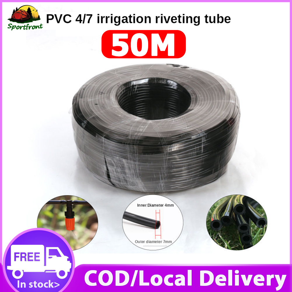 [Local Delivery] 50M Drip Irrigation Hose 4 7 Water Systems Garden