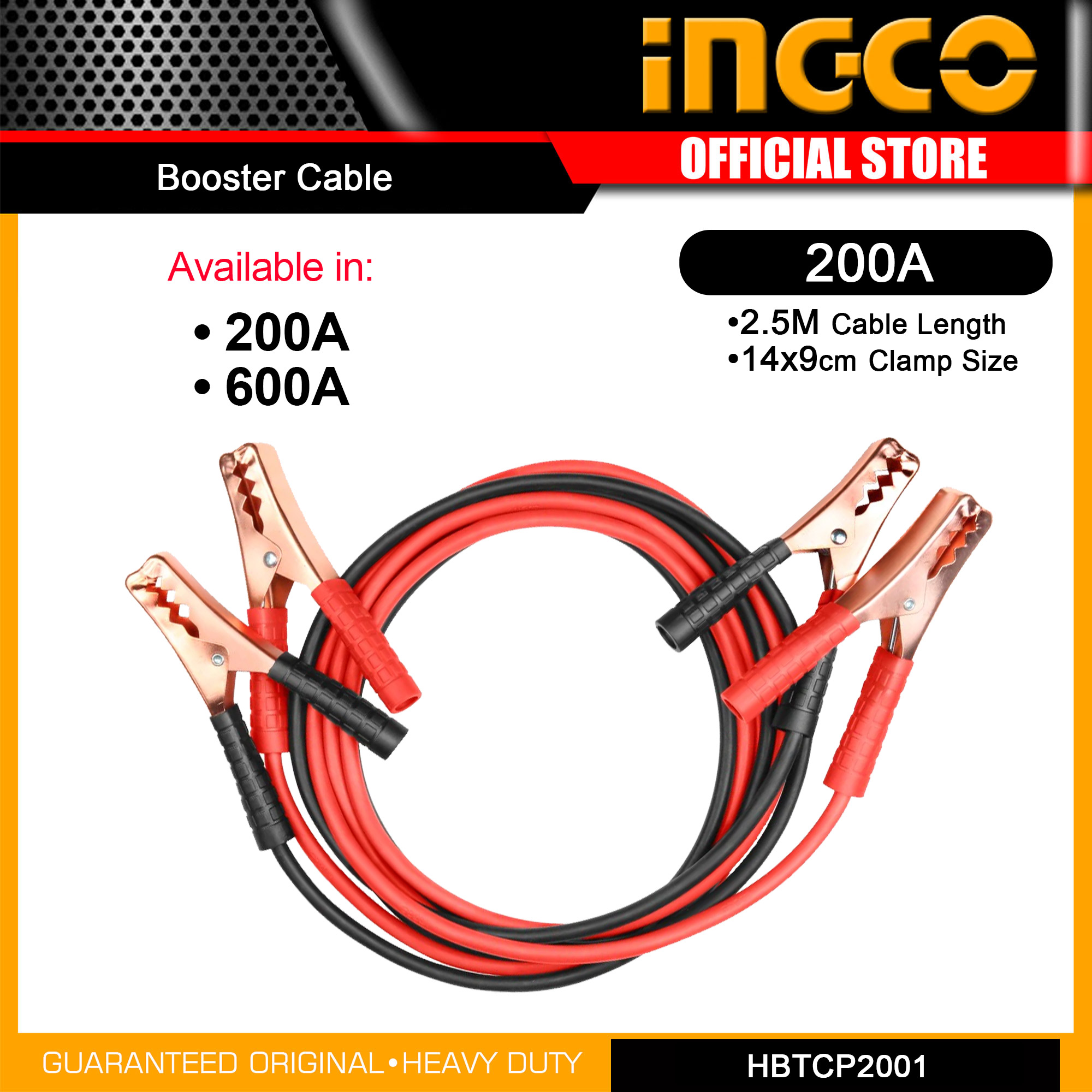 Ingco HBTCP2001 200A Car Battery Booster Cable / Battery Jumper Cable IHT Lazada PH