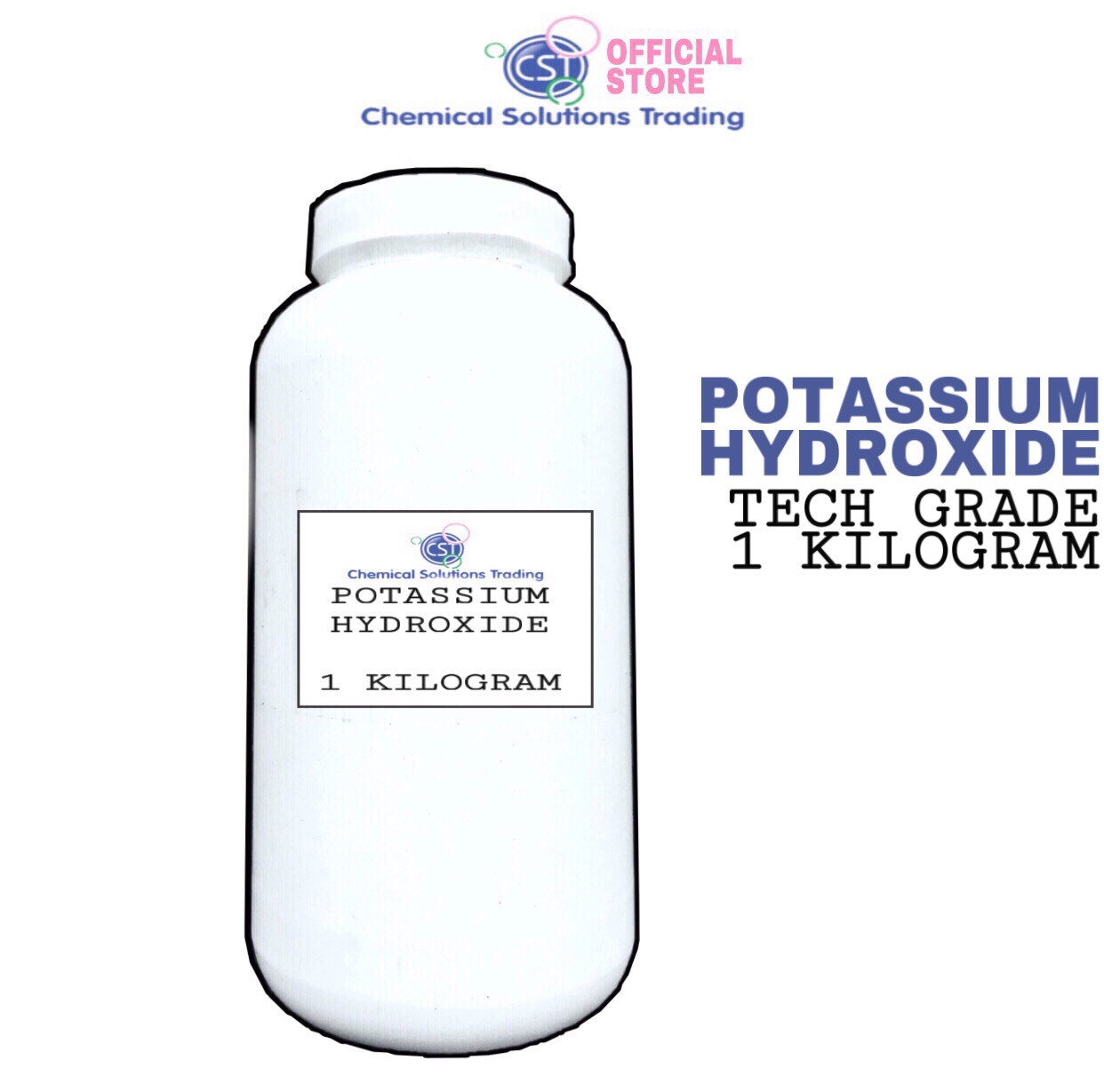 Potassium Hydroxide or Caustic Potash 90 Tech Grade 1Kg Bottle Lazada PH