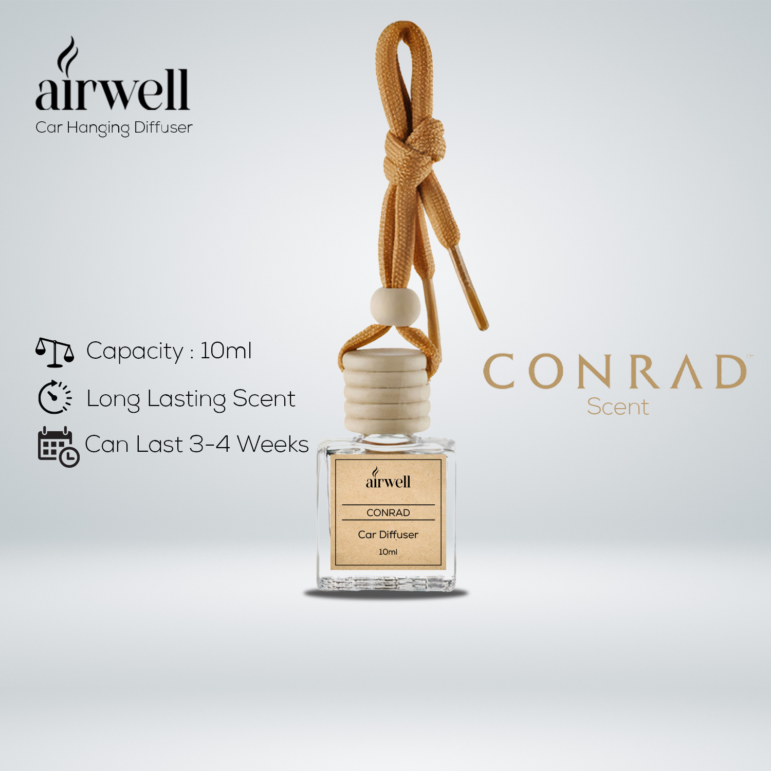 Airwell Premium Scents Hanging Diffuser Car Air Freshener Home ...