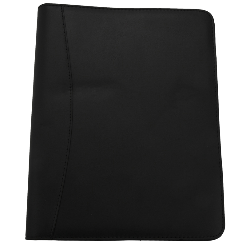 A4 Leather 3 Ring Portfolio Binder Business Binder Padfolio with Notebook Pad for Interview & Business