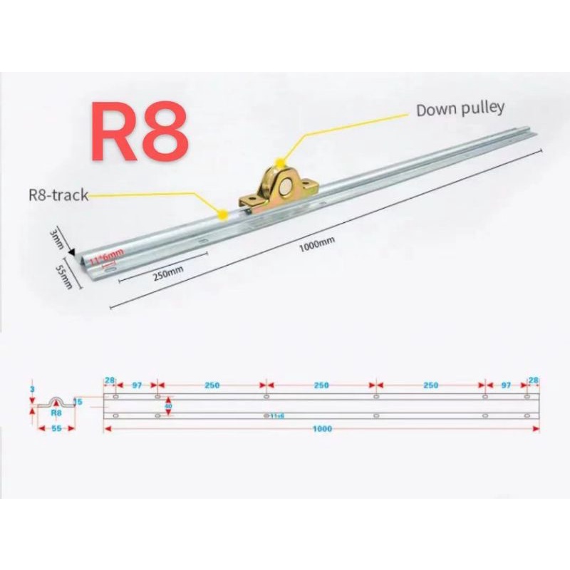 sliding gate roller track U/V Groove Track for Sliding Gate RailsOn